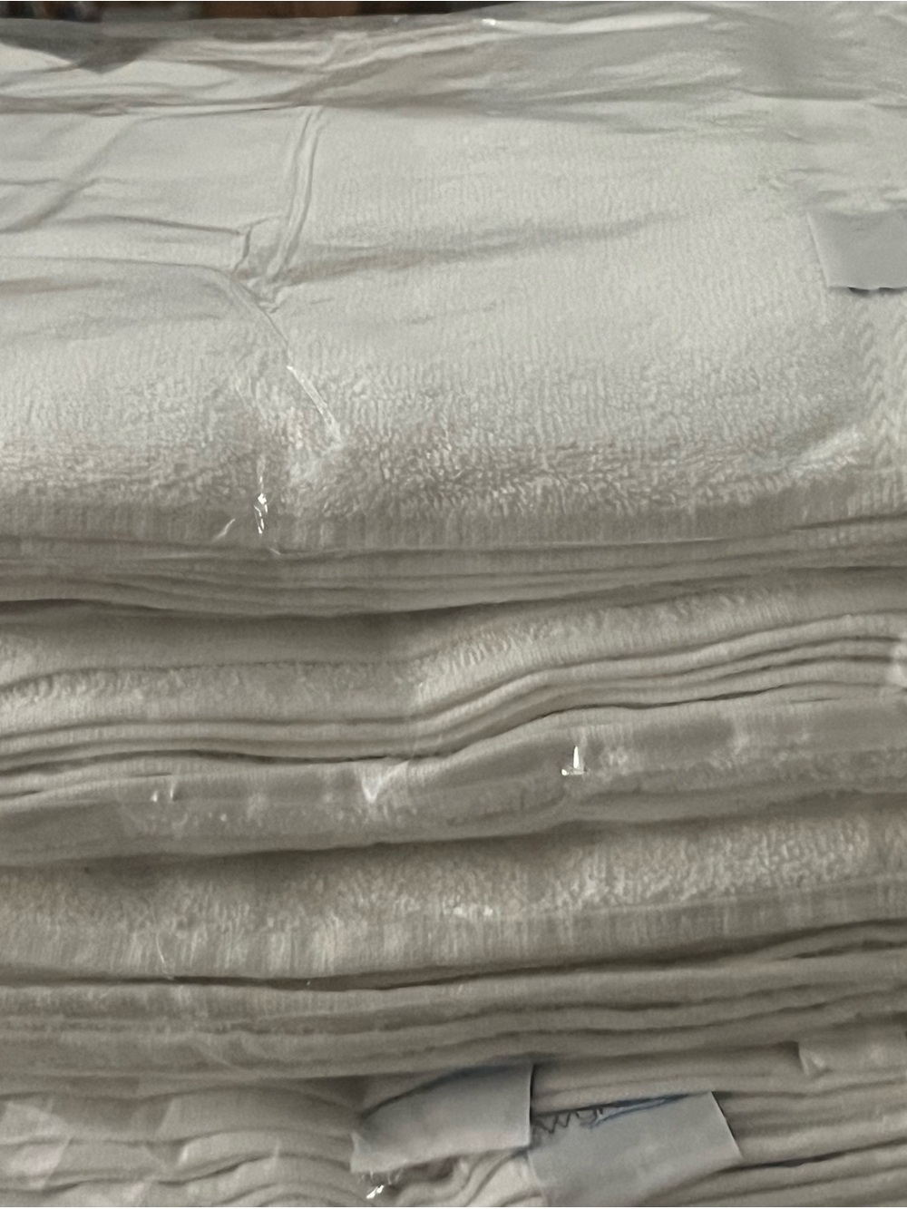 Plush White Cotton Wash Cloths - Unbranded
